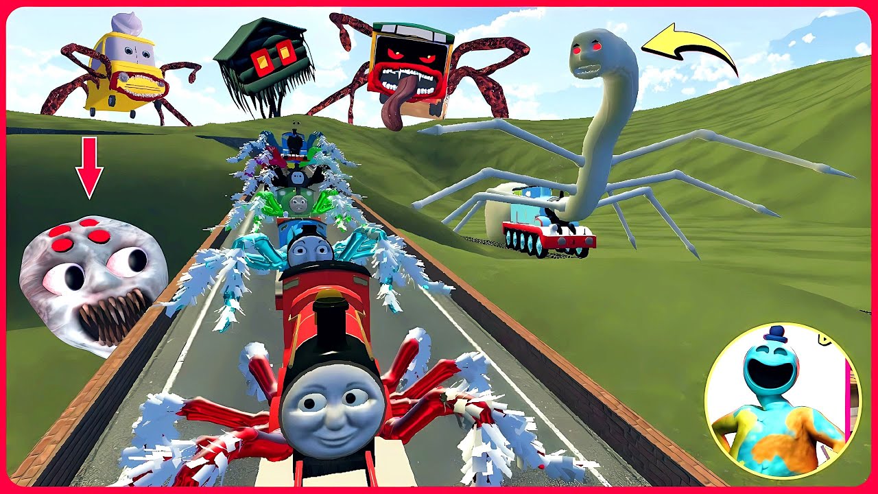 Monsters Battle Big & Small: Bus Eater, House Head, Thomas The Train, Lighthouse, Choo Charles(GMod)