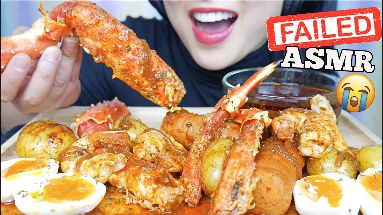 ASMR SEAFOOD BOIL *FAILED* (EATING SOUNDS) MINIMAL TALKING | SAS-ASMR