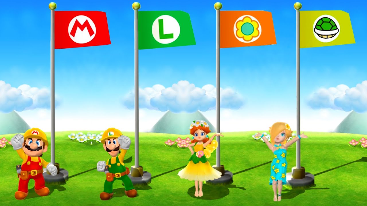 Maio Party 9 Minigames - Mario Vs Luigi Vs Daisy Vs Rosalina (Master Difficulty)