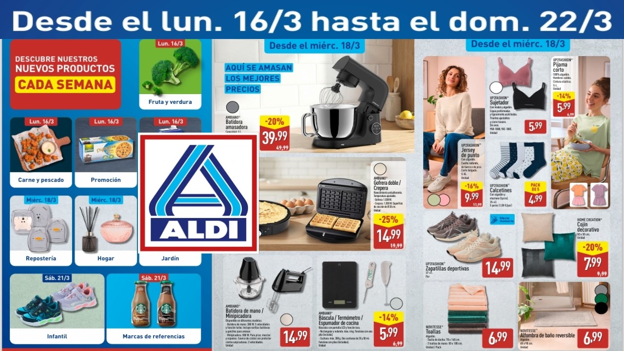 🇪🇦🔥ALDI ESPAÑA BAZAR+ALIMENTACION ESTA SEMANA 🗓 DESDE EL MIERCOLES 16 AL DOMINGO 22 DE MARZO
