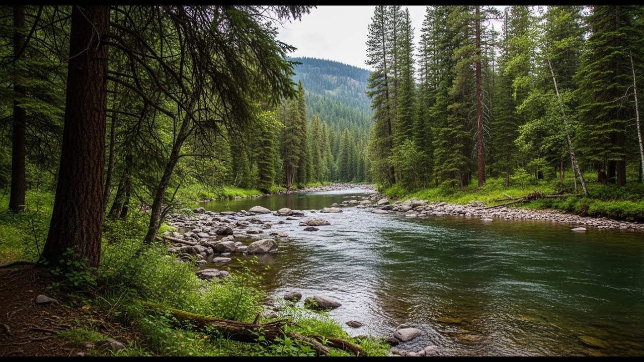 River Ambience 🌿 Soothing Flowing Water Sounds for Meditation and Deep Sleep #809