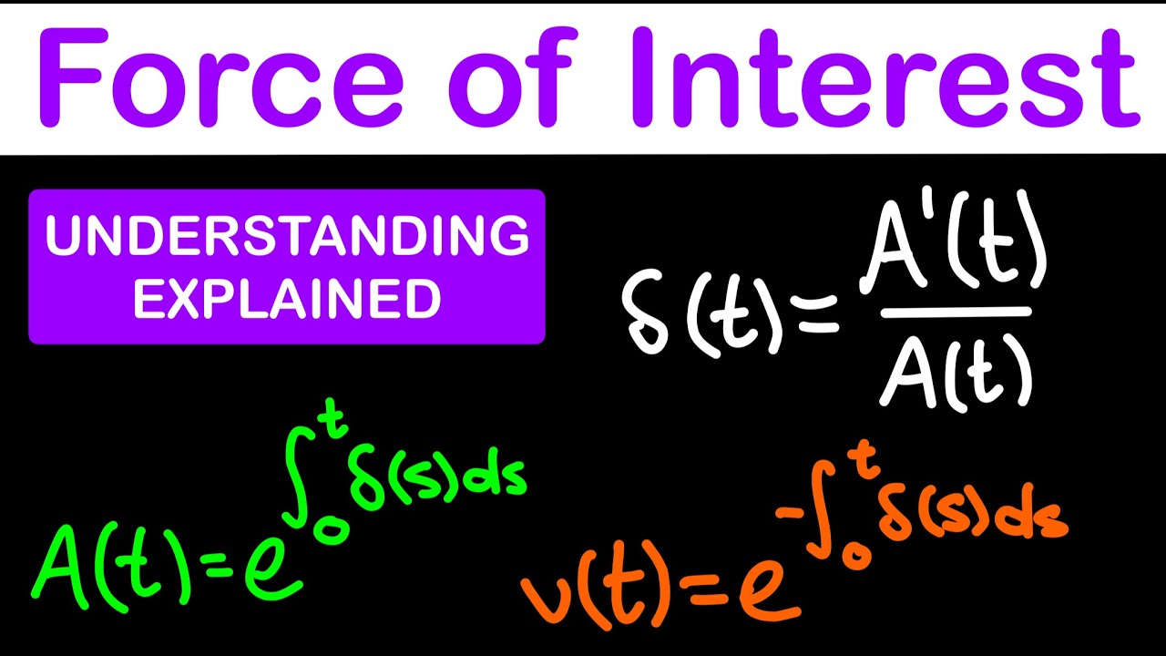 Force of Interest (What is it? How to use it?)