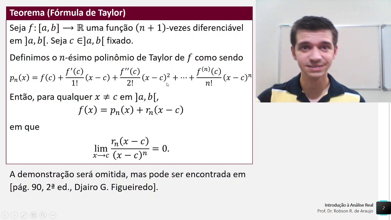 [Introdução à Análise Real] Videoaula 39 - Fórmula de Taylor