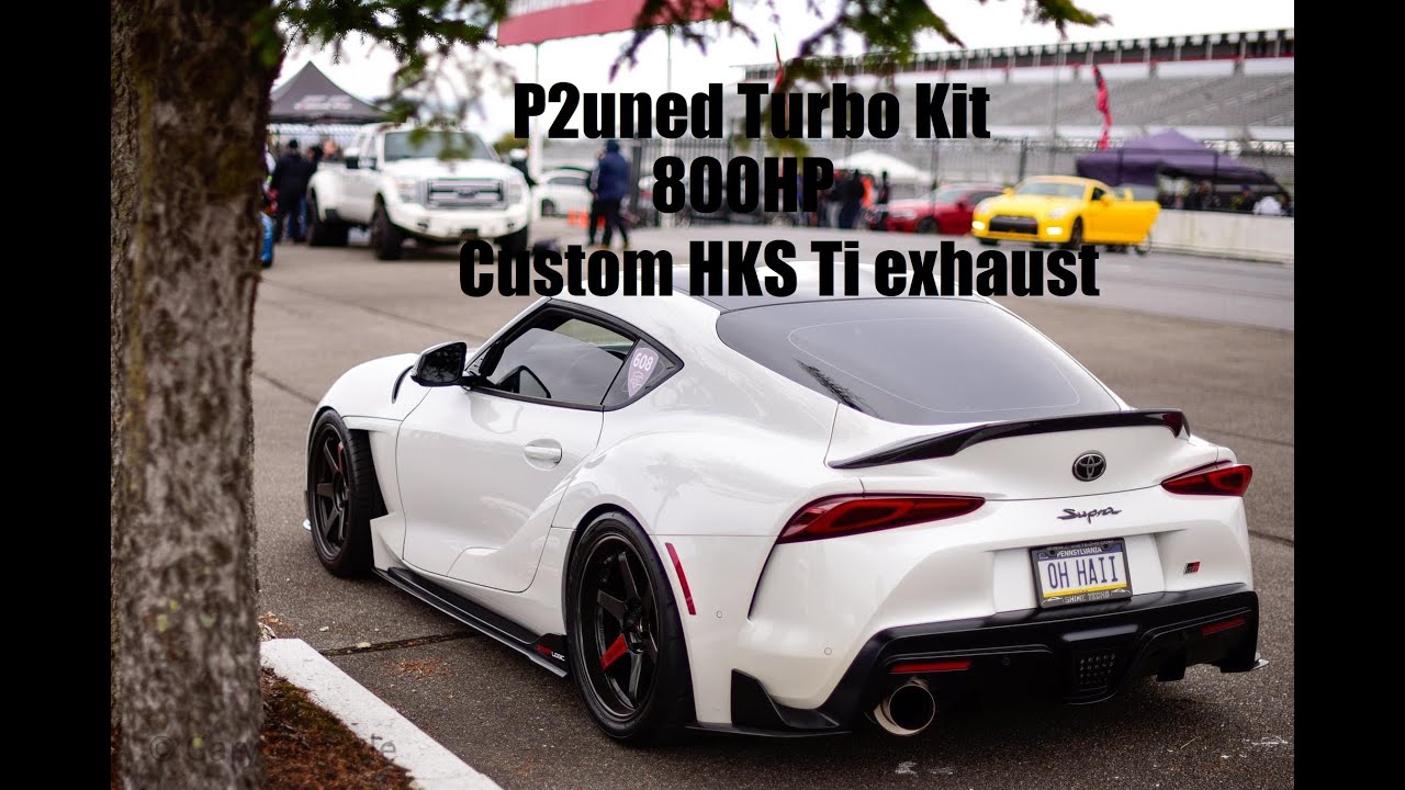 A90 big turbo and custom HKS Ti exhaust!