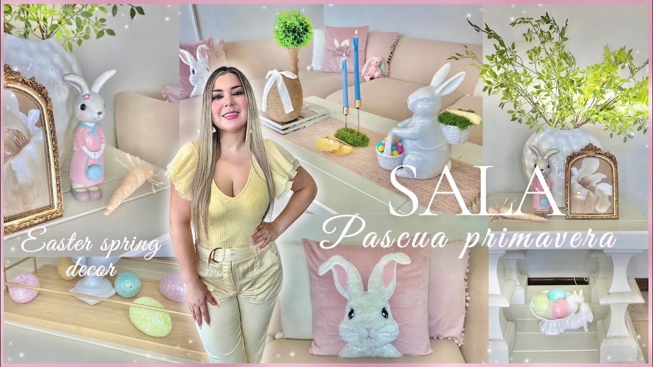 Ideas para decorar tu Sala🪷🐇Pascua primavera🪷DIY Easter spring decoration