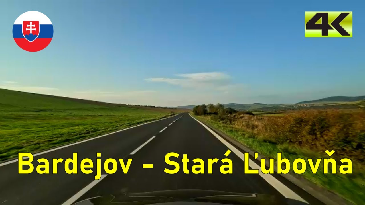 Nice autumn driving in Slovakia from Bardejov to Stara Lubovna(Stará Ľubovňa) | 4K