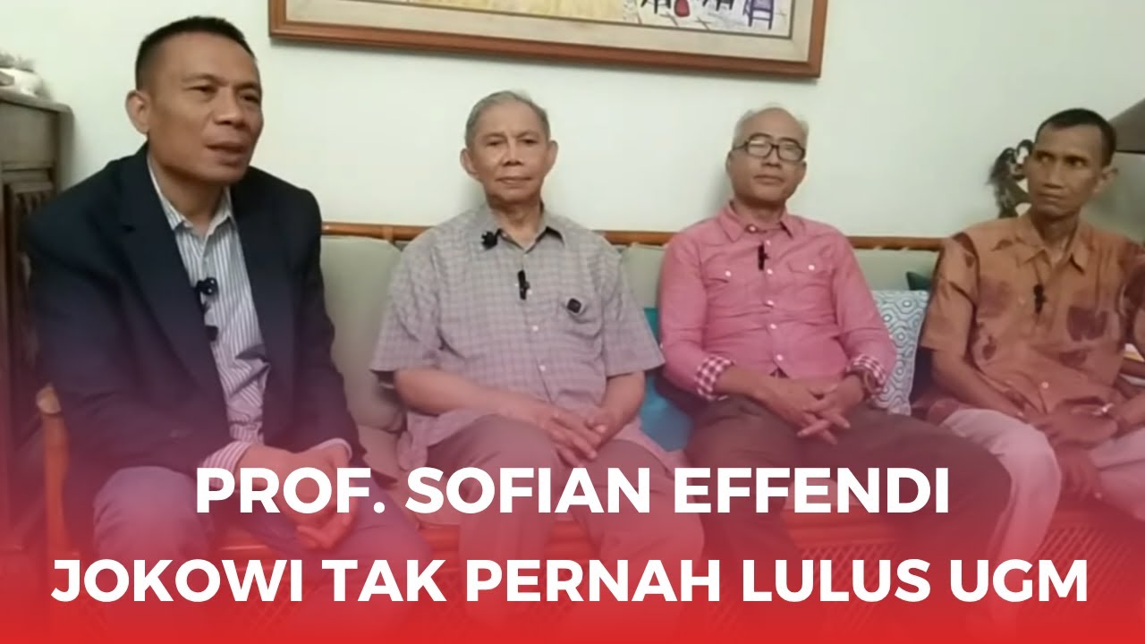 PROF SOFIAN EFFENDI REKTOR UGM 2002 - 2007 JOKOWI TIDAK PERNAH LULUS UGM!