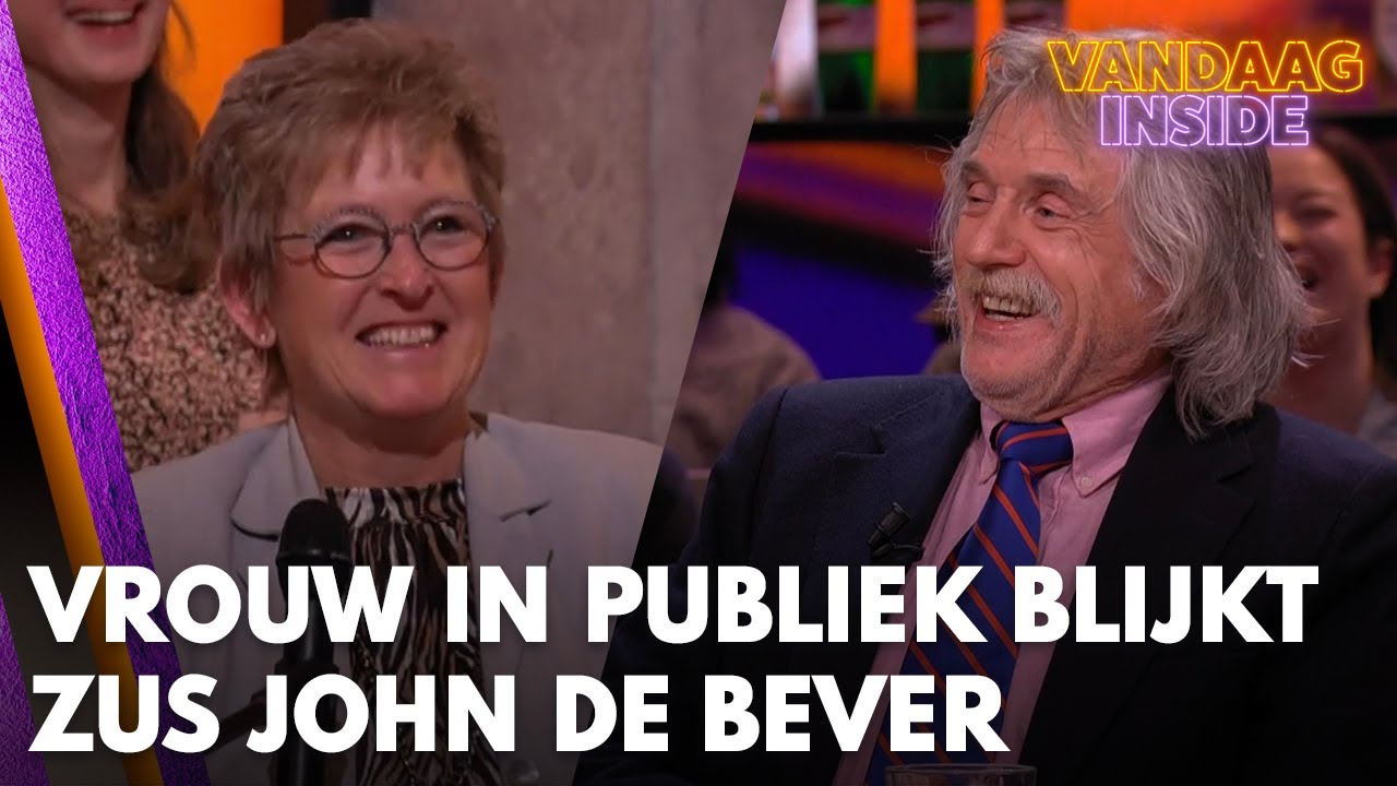 Vrouw in publiek verstaat gesprek niet: blijkt zus van John de Bever | VANDAAG INSIDE