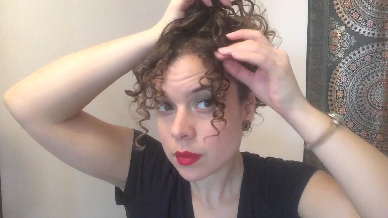 Very Easy Curly Updo For Office