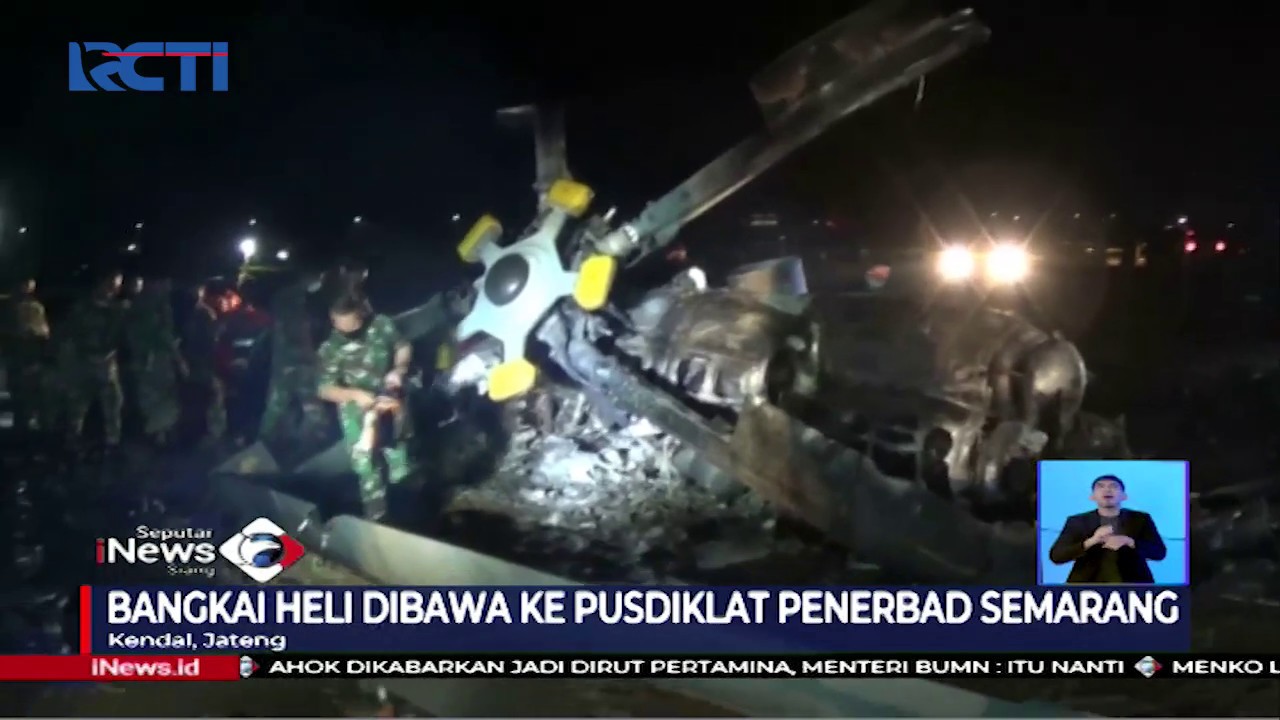 Usai Olah TKP, Bangkai Helikopter Mi-17 Dievakuasi ke Pusdiklat Penerbad Semarang - SIS 07/06