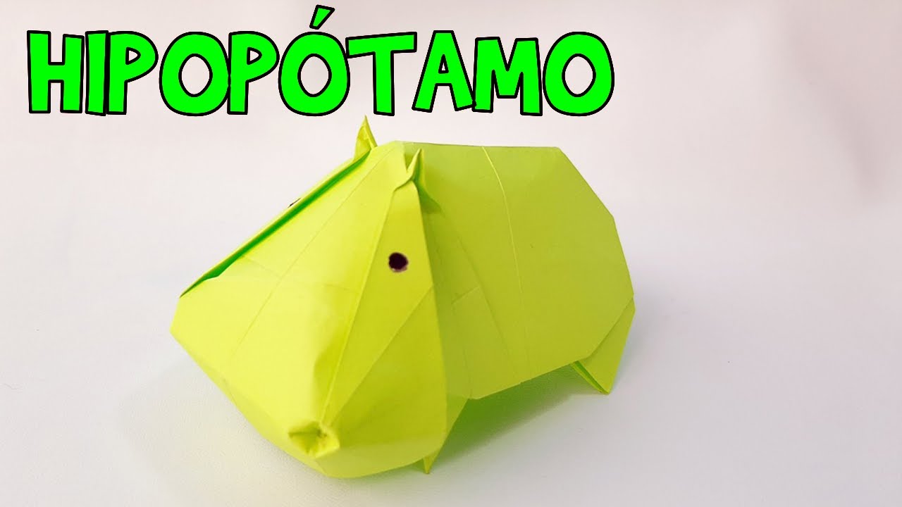 🦛 un hipopótamo de papel fácil, origamis y papiroflexia | mi denali