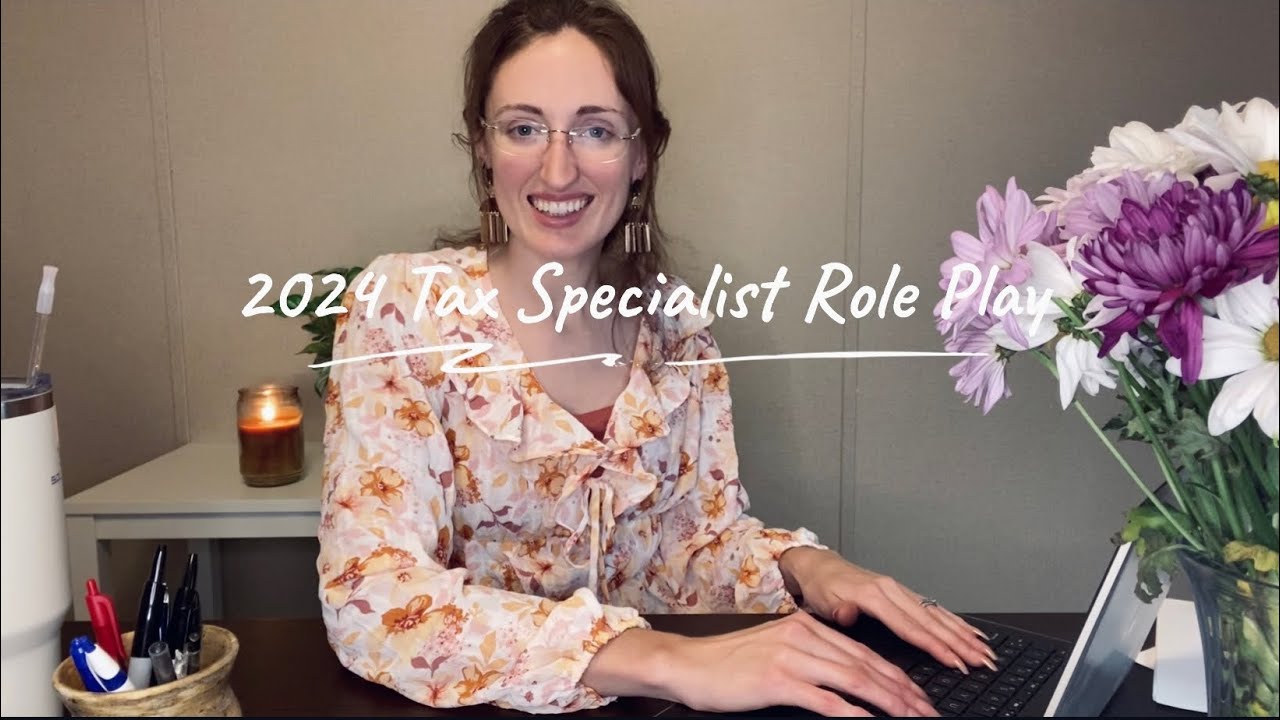 ✨asmr tax preparation roleplay✨ | soft spoken | page turning | typing |