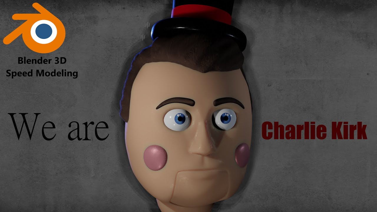 Making Toy Charlie Kirk Speed Modelling - [FNAF/FNAK/Blender]