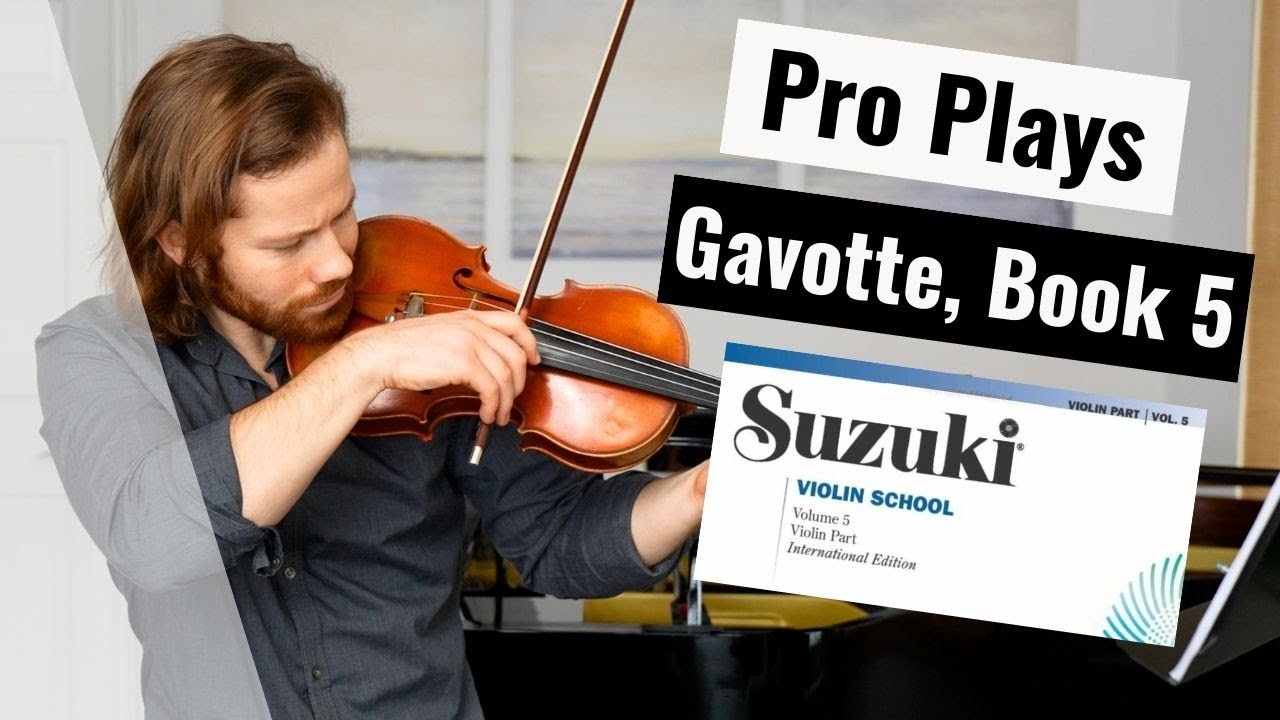 PRO plays | Gavotte by J.S. Bach | Suzuki Violin Book 5 | (Listening and Play-Along)