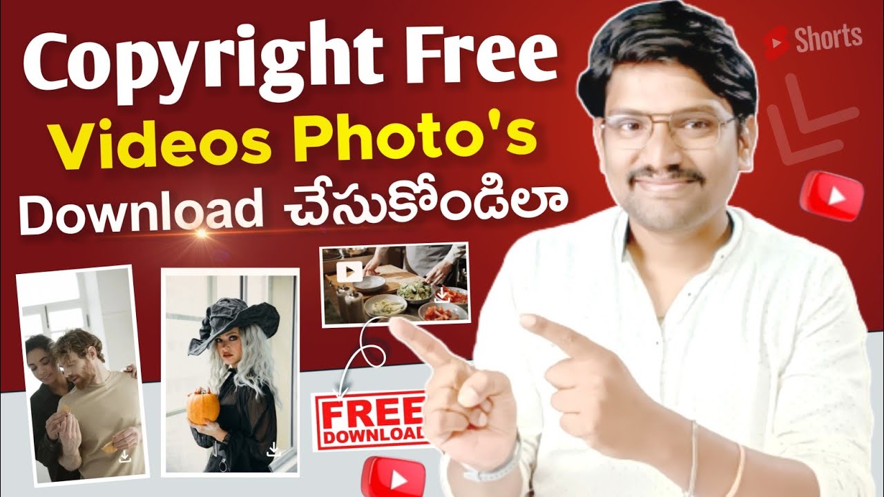 How to Download Copyright Free Videos Photos in 2023 Telugu | Copyright Free Videos for Shorts 2023