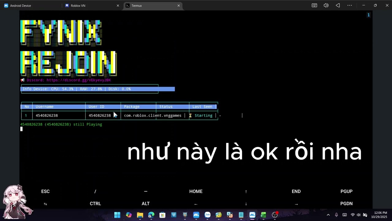 Cách setup Tool Rejoin Fynix #2026 #ugphone #roblox 