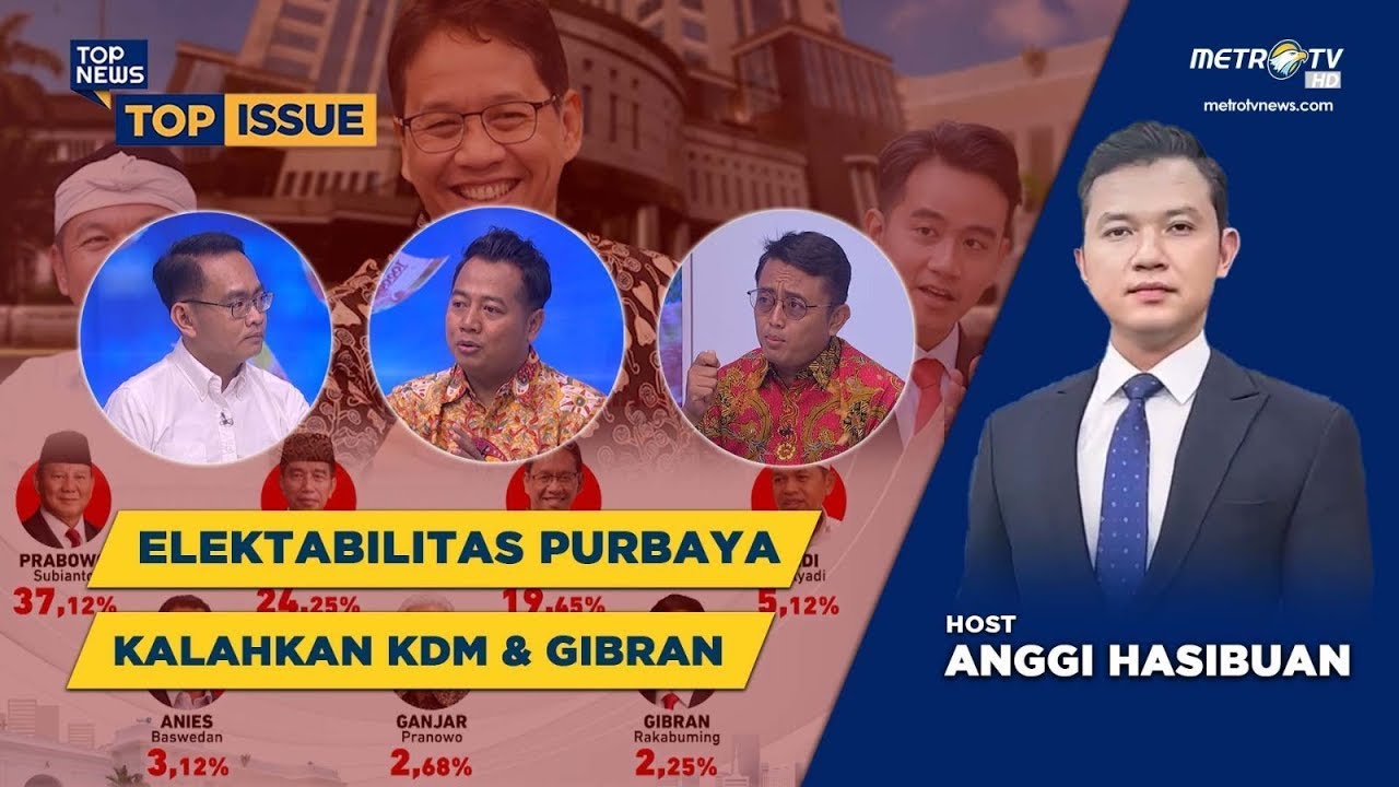 TOP ISSUE - ELEKTABILITAS PURBAYA KALAHKAN KDM & GIBRAN
