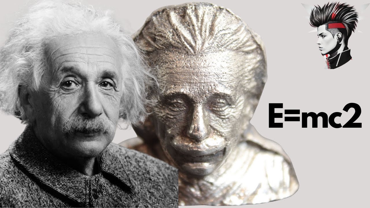 How to Sand Cast in a Flask 3D Albert Einstein Hand Poured .999 Fine Silver - Silver Punk Pour #8