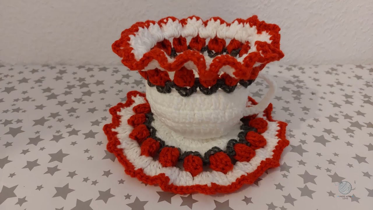 Crochet Cup - فنجان كروشيه  (Farah Cham)