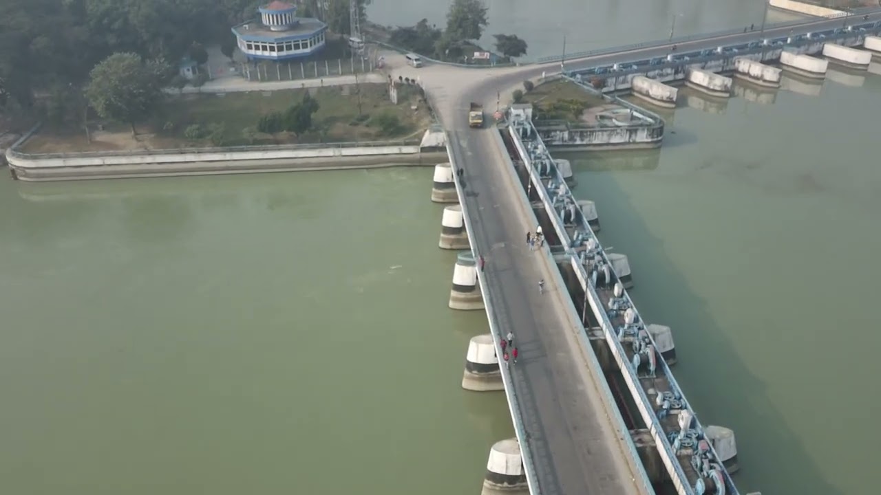 Drone view of Tista Barrage তিস্তা ব্যারেজ