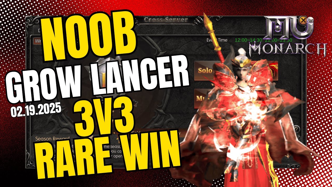 MU MONARCH - LV. 485 GROW LANCER - 3vs3 - PVP 