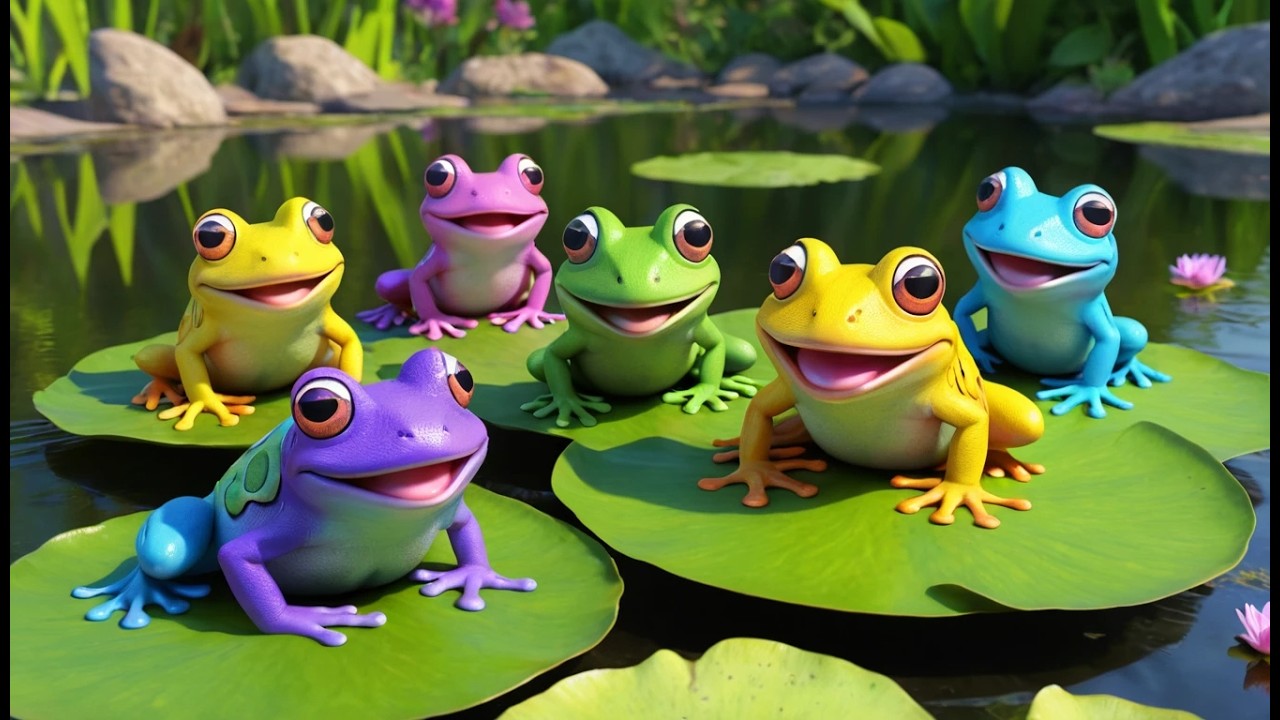 Rutsche Fünf kleine Frösche 🐸 | Lustiges Tierlied & Zählvidep für Kinder