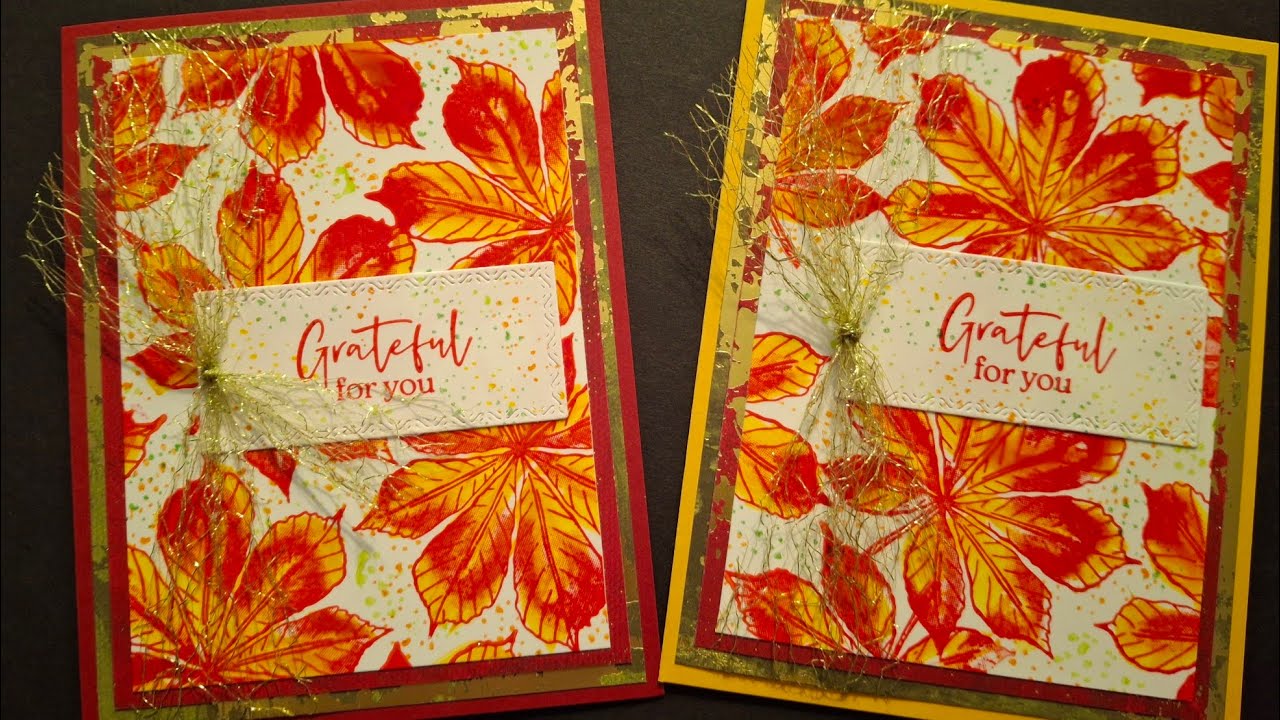 Thanksgiving Cards Using Artistic Leaves Stamp Set 