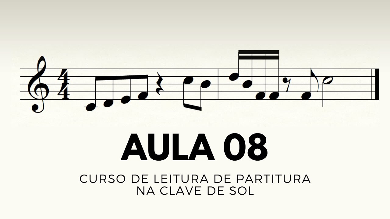 Aula 8 - Lição 9 do Método de Leitura de Partitura na Clave de Sol | Sérgio Moraes