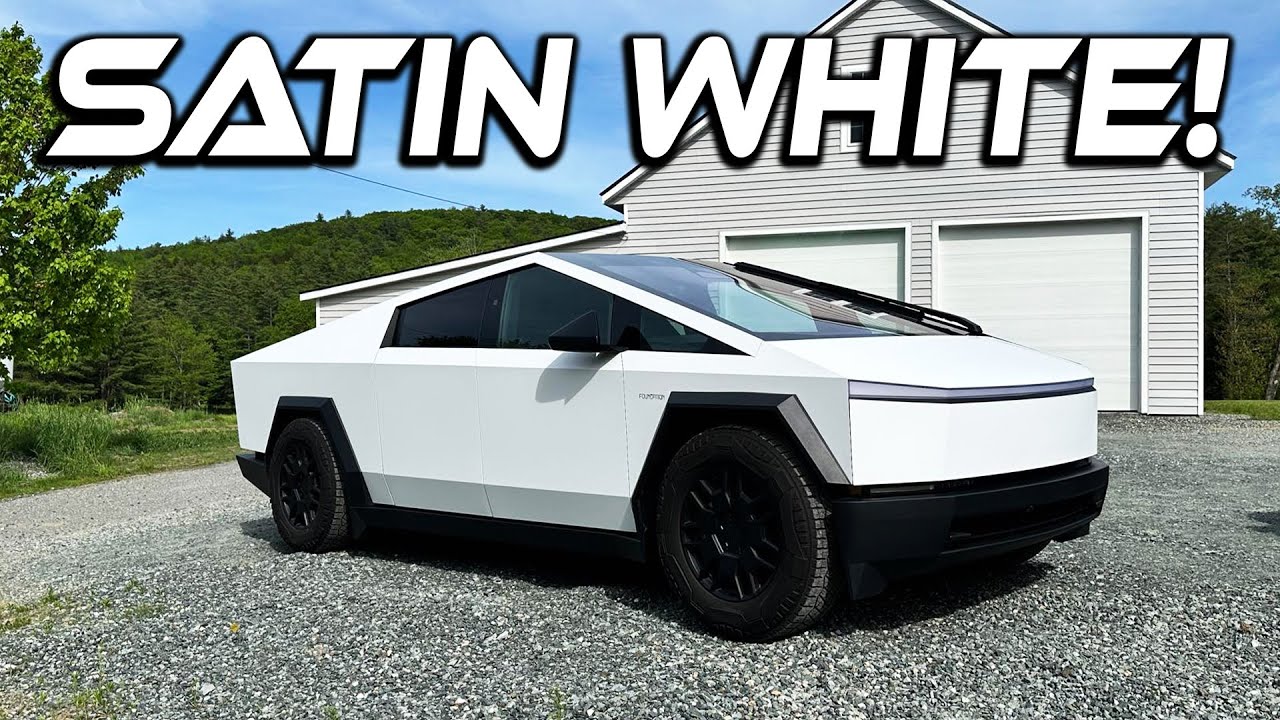 Tesla Cybertruck Satin White Wrap!