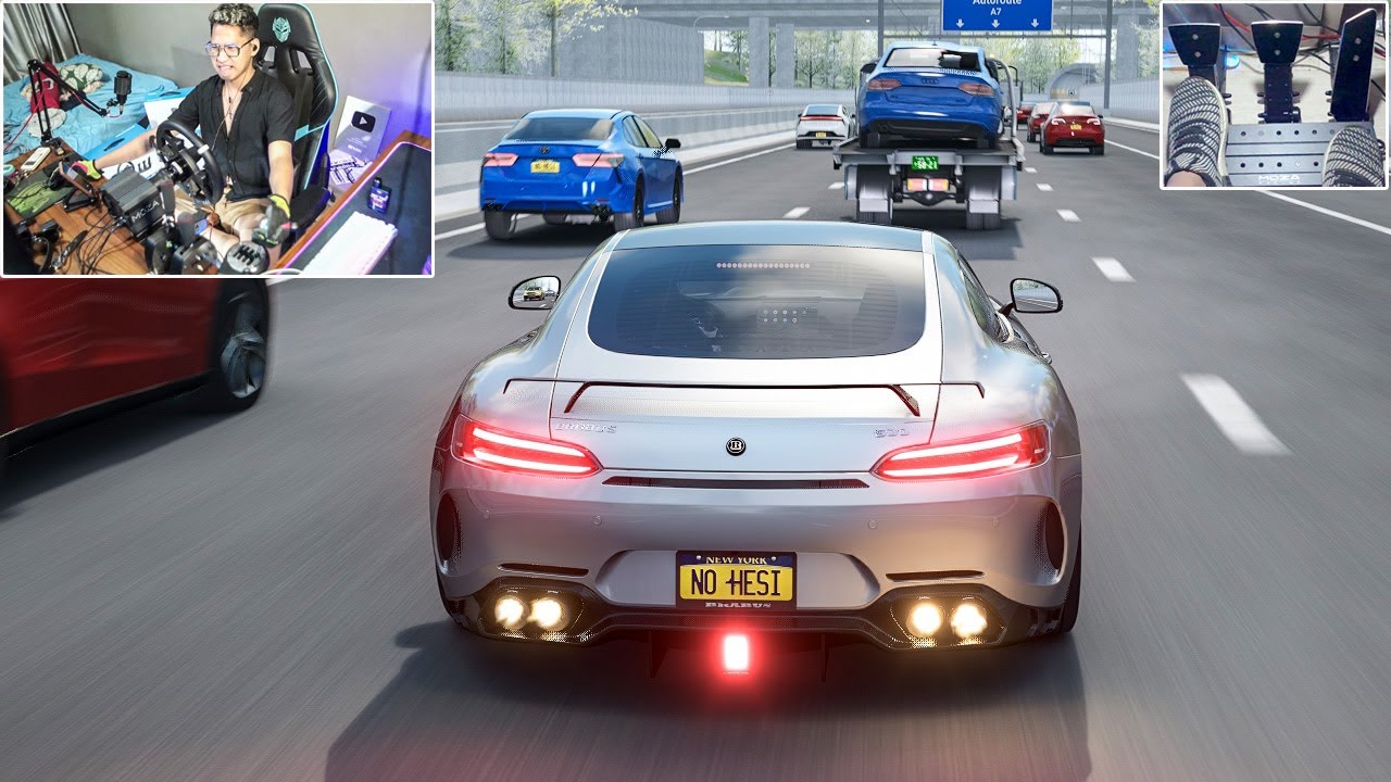 PRO SKILL DRIVER MERCEDES BENZ BRABUS GT600 | STEERING WHEEL + PEDAL CAM | ASSETO CORSA