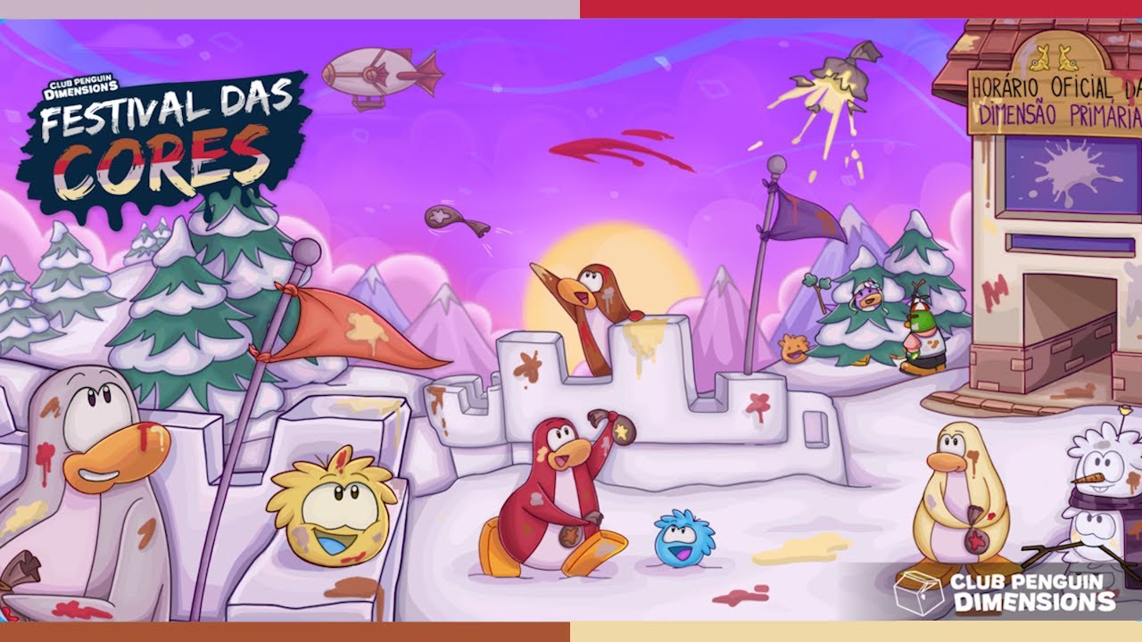 🔴Festival das cores! - Club Penguin Dimensions
