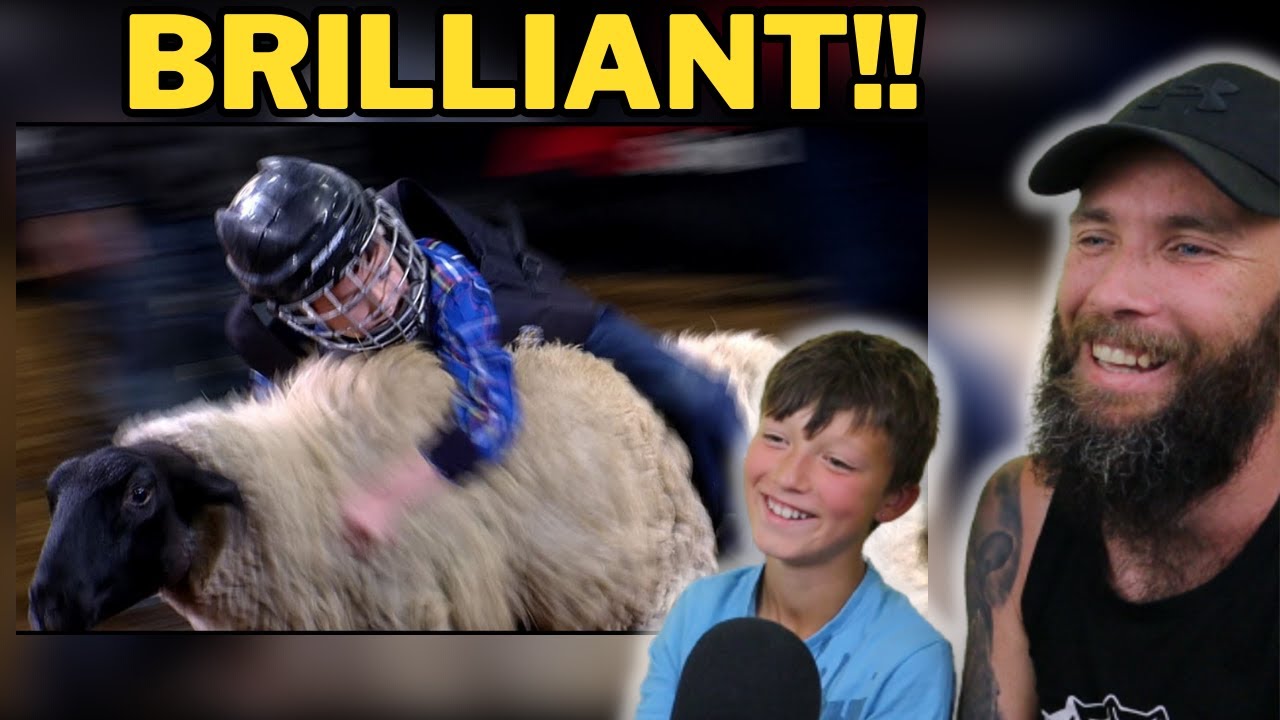 South African & Son React to Mutton Bustin'