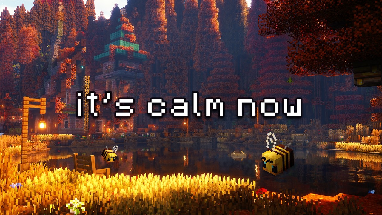 🍂 it's finally calm, you can rest… (minecraft music w/ lake ambience)