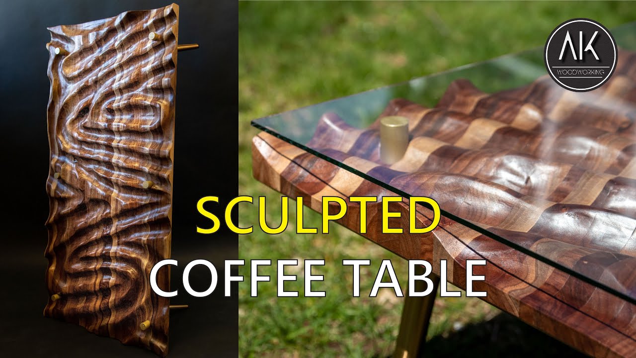 Walnut Sculpted Coffee Table | Build Video