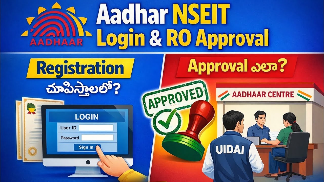 AADHAR NSEIT Registration ఎలా?RO Approval ఎలా వస్తుంది? II LMS certificate II RO Approval 