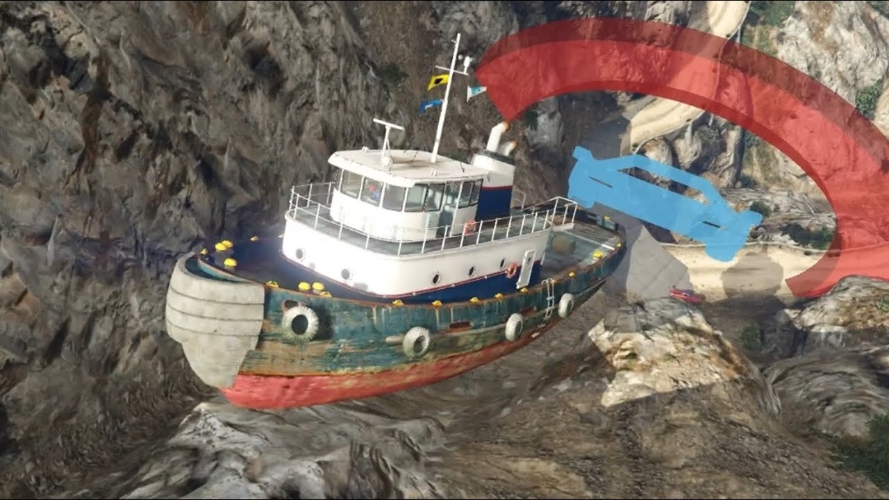 STOOMBOOT VAN DE BERG & TANK OP DE WALLRIDE! (GTA V Online Races)