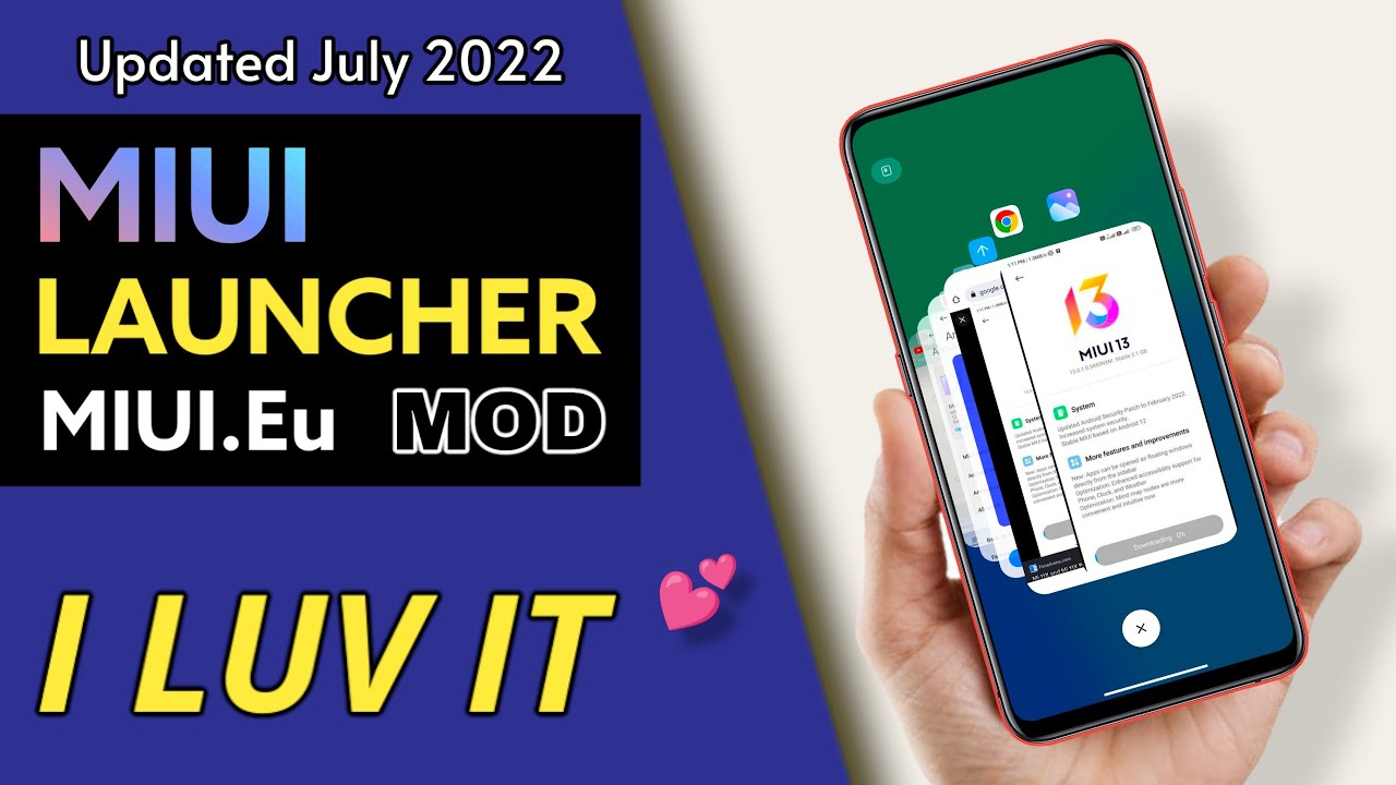 😍 3 New Recent menu Styles | MIUI mod Launcher v5 | MIUI 13 Widget & App Vault | enable folder blur