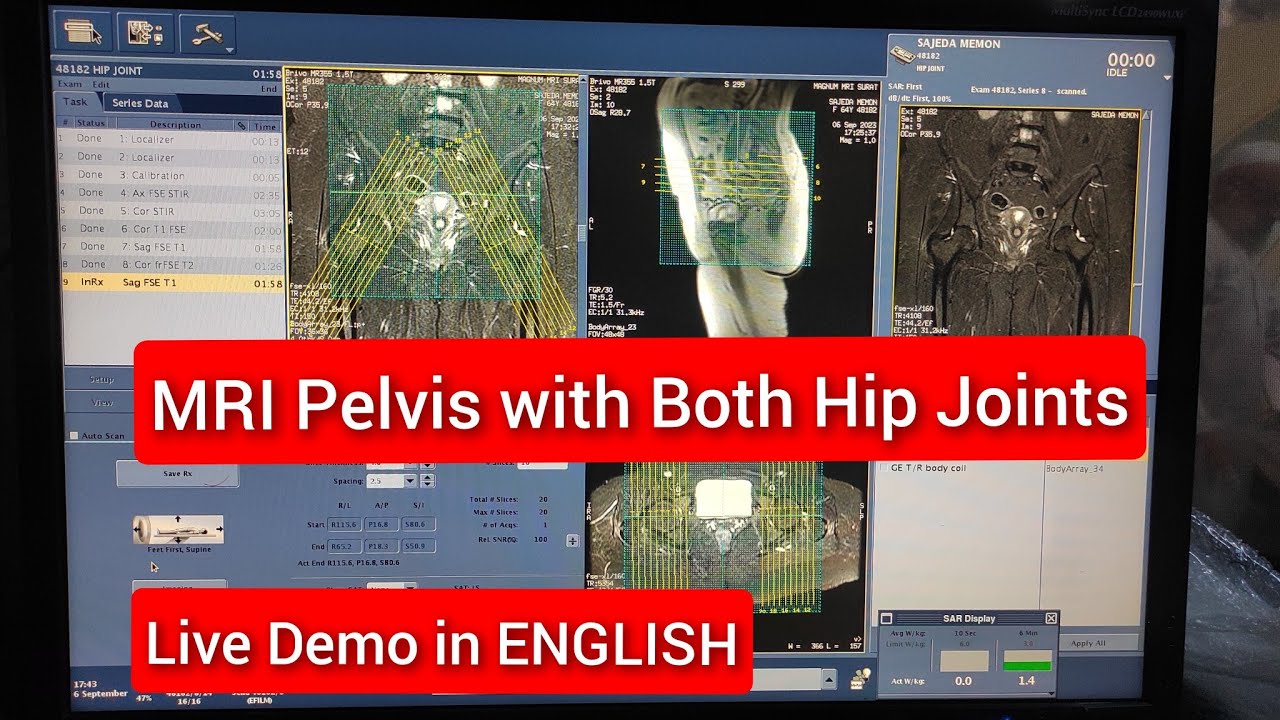 Pelvis with Both Hip Joint MRI scan Protocol, Positioning & Planning | Live Demo in English.