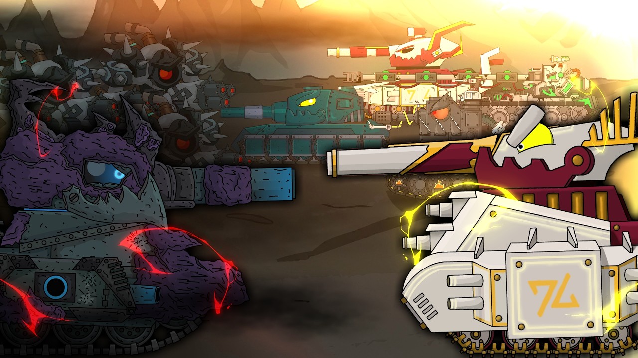 Steel meat grinder - Leviathan VS Techno-demons | Cartoons about tanks