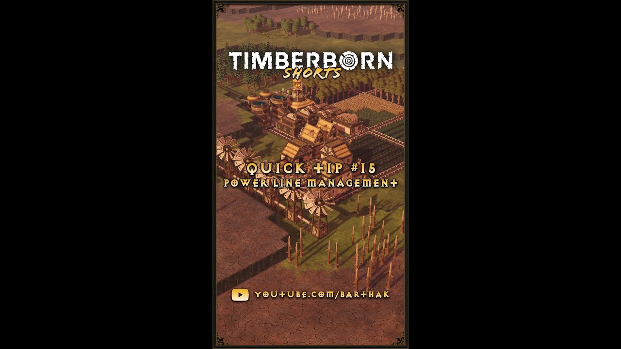 How to prevent Power Line spaghetti! - Quick Tip #15 - Timberborn Shorts