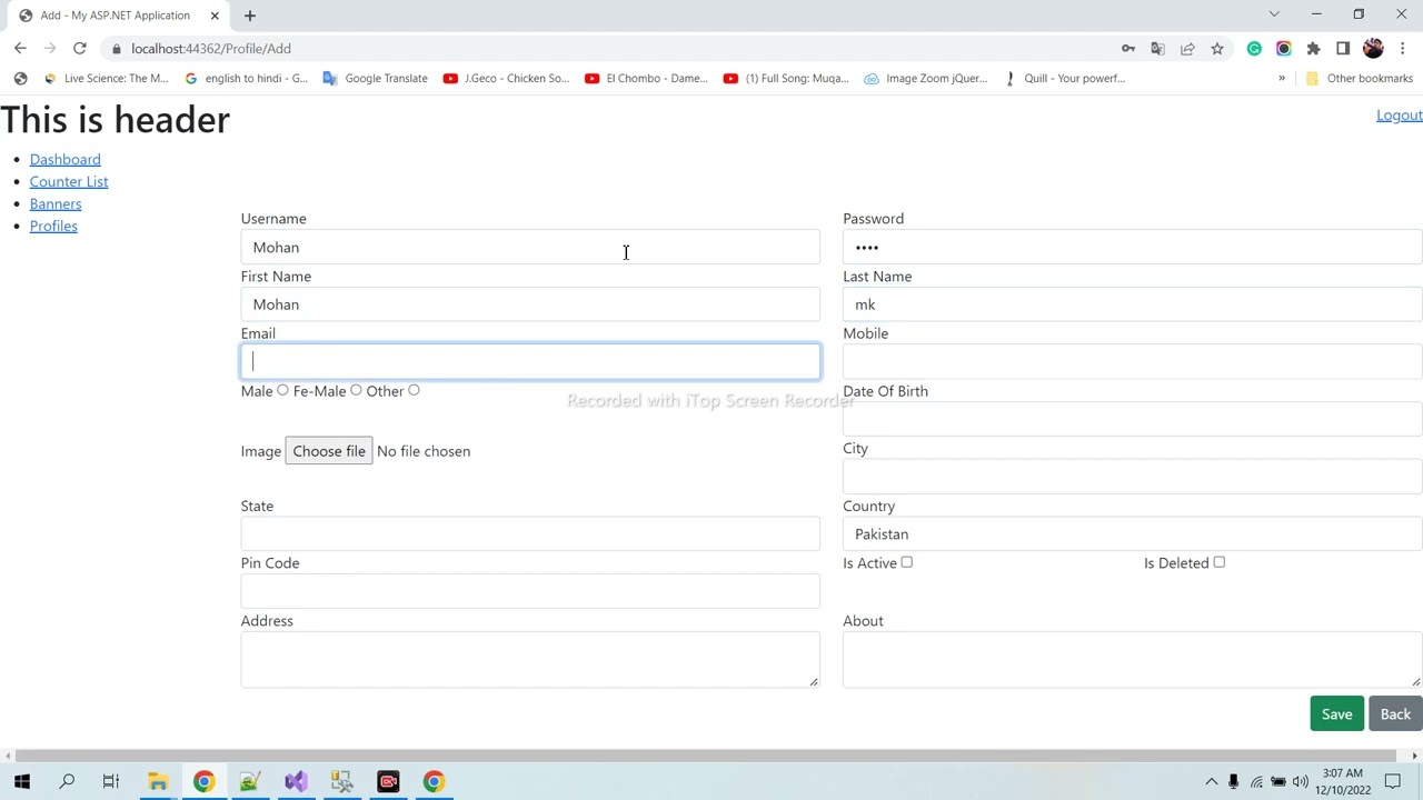 C# MVC Dropdown-1 Static Dropdown Binding