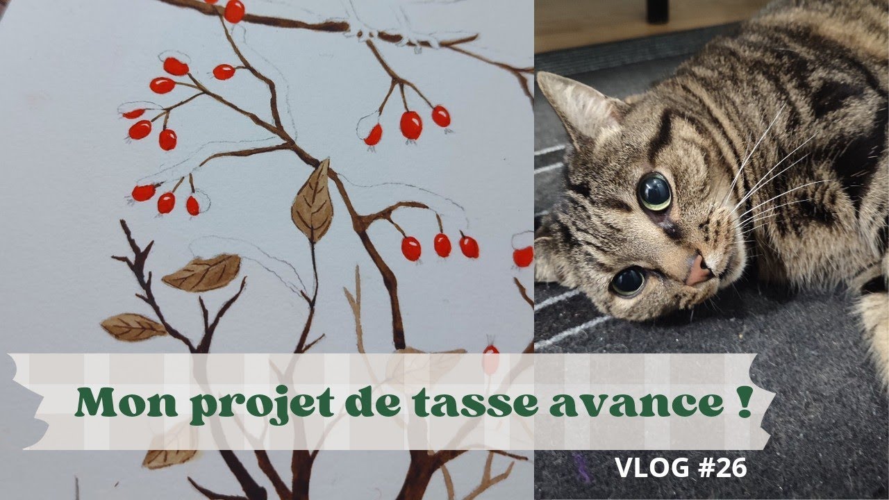 Vlog #26 : un peu de tout 👧🖍️🎨🎭 et surtout, j'avance sur ma tasse ☕