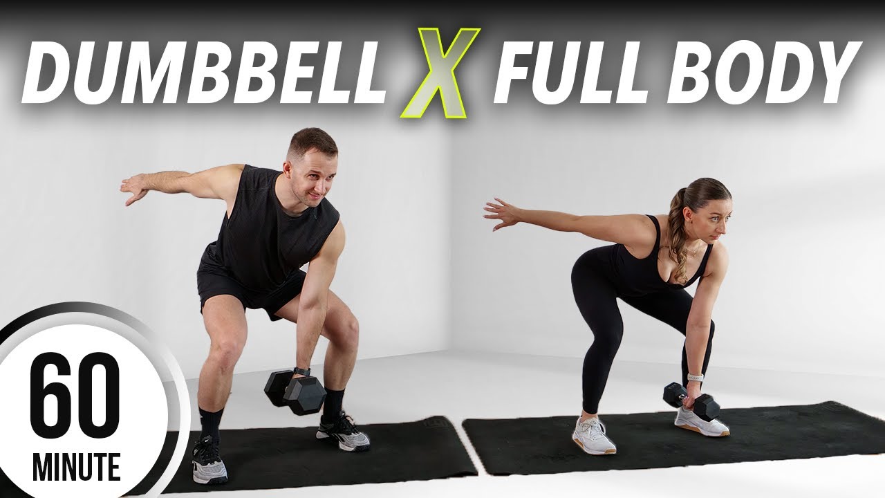 1 HOUR FULL BODY DUMBBELL WORKOUT at Home [Strength & Conditioning]