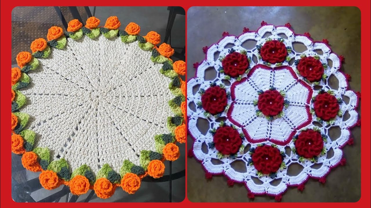 100 Rectangular Crochet table cloth pattern ideas #crochet #diy #handemade 