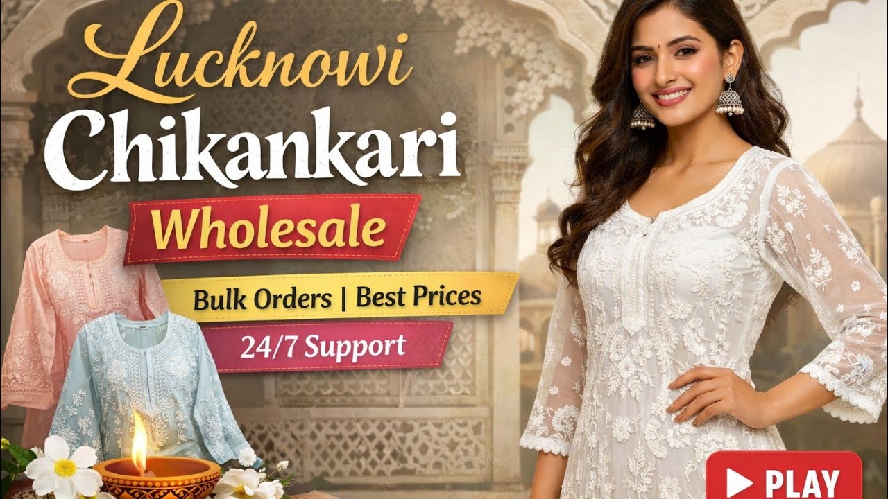 LUCKNOWI CHIKANKARI WHOLESALE KURTI FACTORY || RS.180 /-