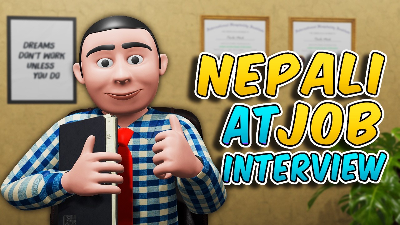 NEPALI AT JOB INTERVIEW | NEW NEPALI FUNNY ANIMATION VIDEO | MAXUNI
