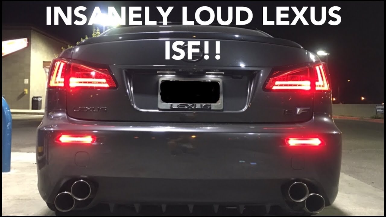 CRAZY LOUD LEXUS ISF V8 Xforce, Muffler delete, Gutted cats