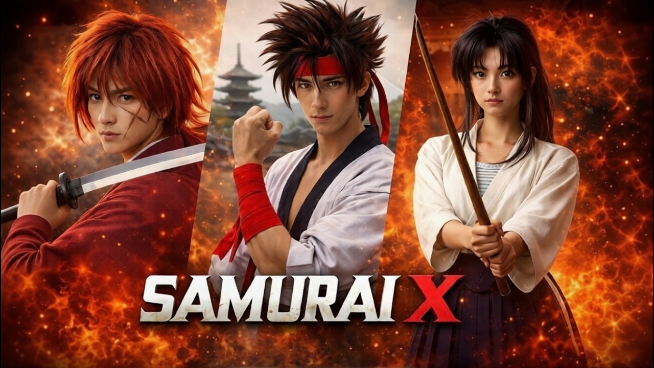 Rurouni Kenshin Live Action Real Life – Kenshin, Kaoru, Sanosuke & Gensai Family