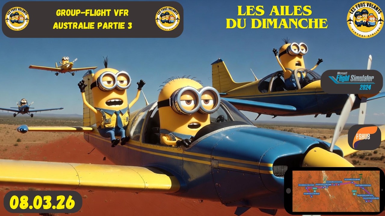 MSFS24 Group Flight VFR Australie Partie 3 08/03/2026