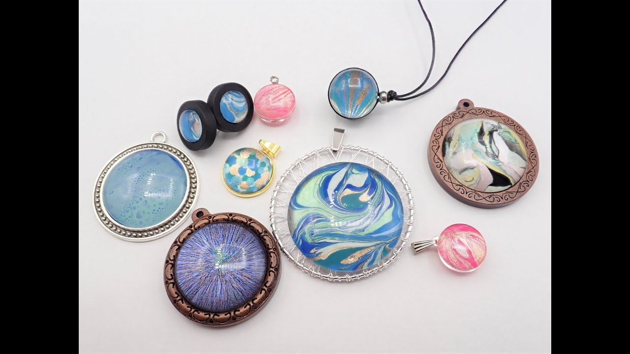 Anleitung Cabochons mit Nagellack Teil 2- Schmuck selber machen - DIY